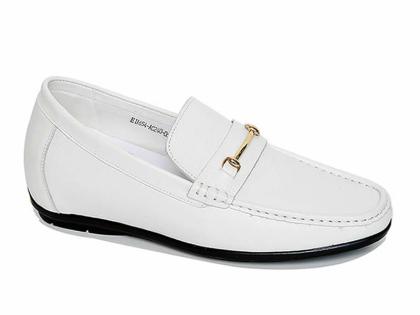 Giày cao nam 6cm màu trắng sữa