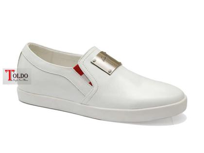 Giày nam cao slip on màu trắng