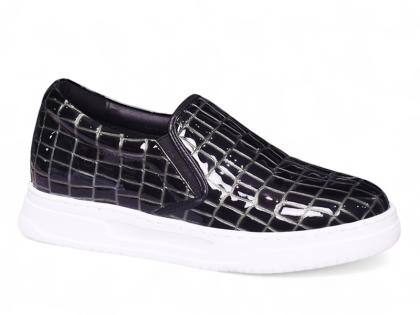 Giày cao 8cm slip on siêu nhẹ da thật