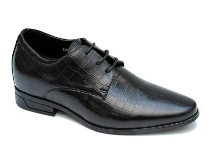 Giày da thật vân cá sấu tăng 7cm 