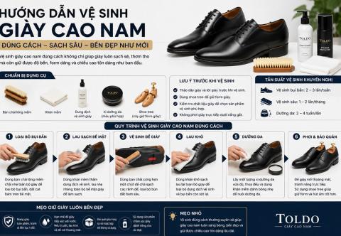 Hướng dẫn vệ sinh giày cao nam đúng cách
