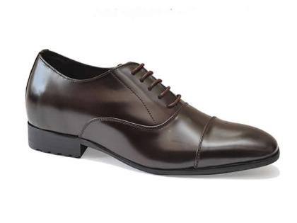 Giày cao nam da bóng nâu