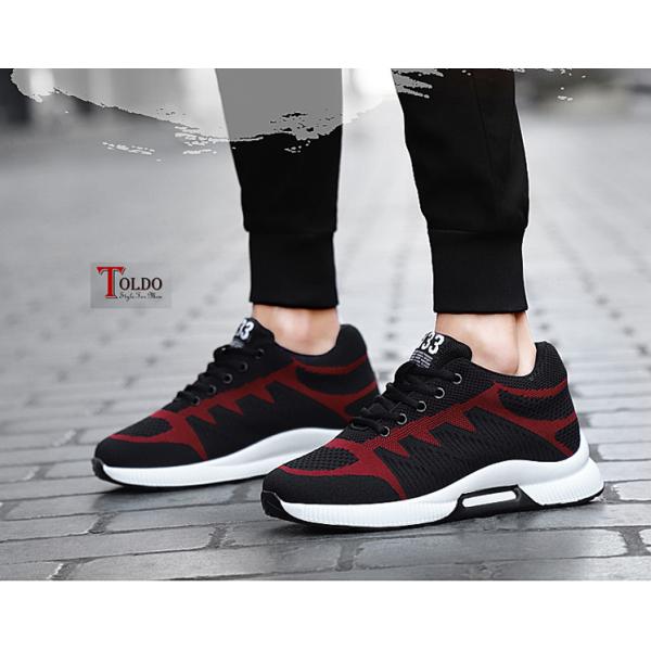 giày cao thể thao chất liệu vải lưới đen đỏ-5.jpg