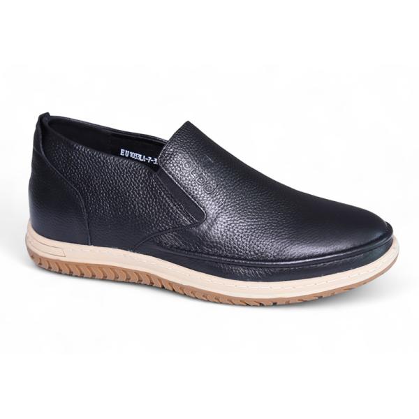 Giày nam cao 7cm da sần mềm đế khâu