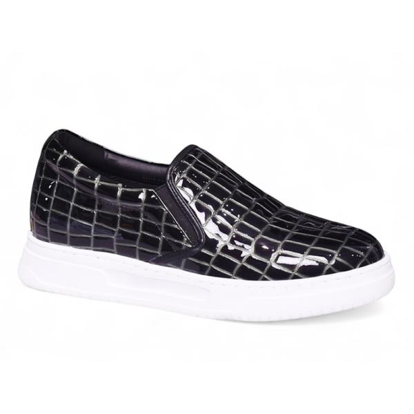 Giày cao 8cm slip on siêu nhẹ da thật