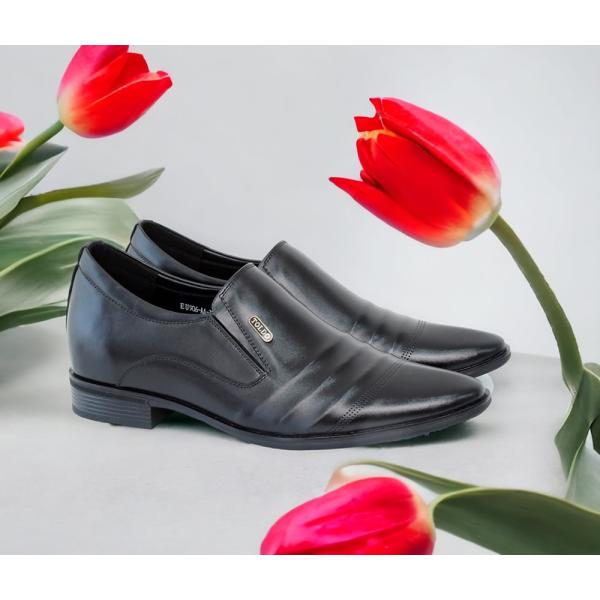 giày cao nam siêu nhẹ TD906 Đen trơn 2.jpg