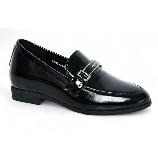 Giày loafer cao 6cm da bóng