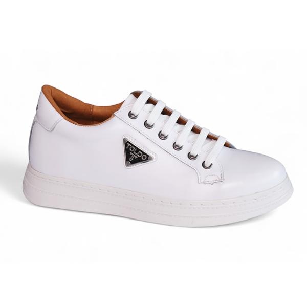 Giày nam cao 8cm thể thao màu trắng