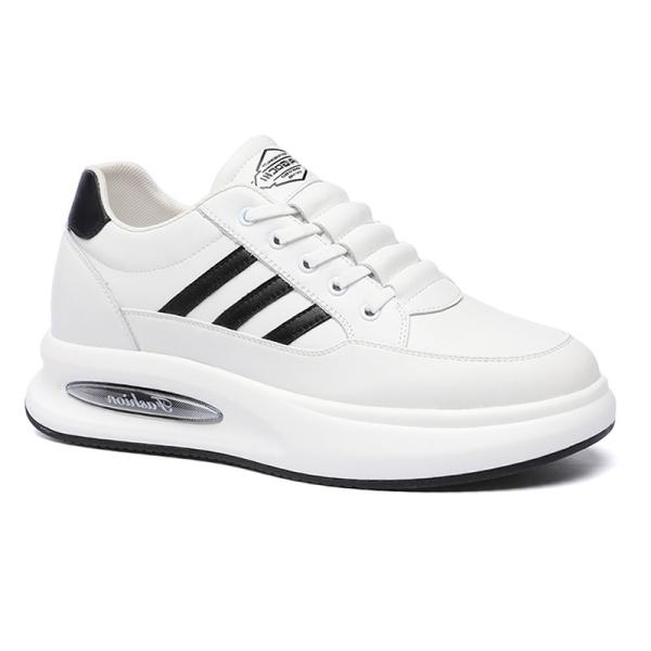 Giày cao nam 8cm thể thao màu trắng