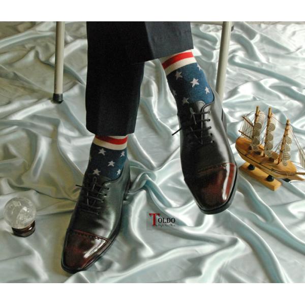 giày cao buộc dây nam HN969 Đen đỏ-11.jpg