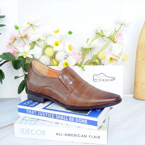 giày cao cho nam sang trọng TD905 Nâu sần 4.jpg