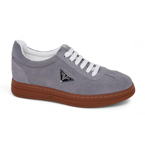 Giày cao 8cm da lộn siêu nhẹ màu xám