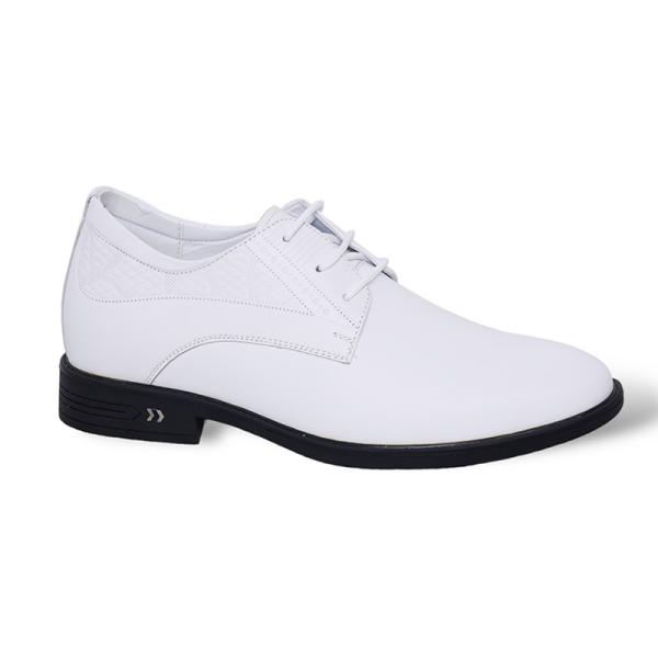 Giày cao nam 7cm màu trắng 