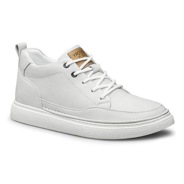 Giày cao nam 8cm màu trắng